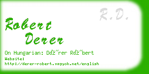 robert derer business card